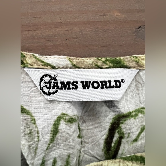 Jams World Harper Hawaiian Tropical Palm Dress West Coast Olive size XS - Picture 9 of 14